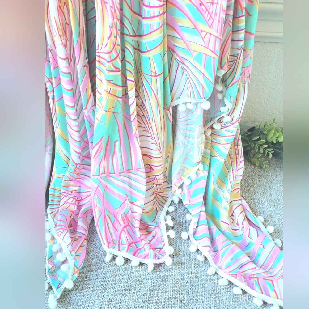 Japna Asymmetrical Dress * Palm Tropical Print * Size Med/ Large * NWOT - Picture 2 of 8